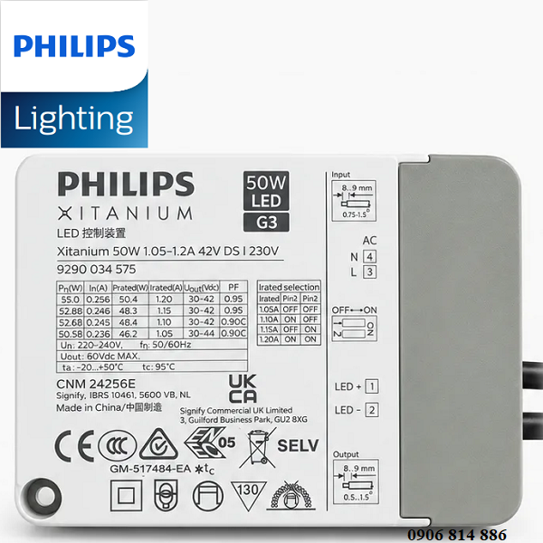 Bộ nguồn LED Philips Xitanium 50W