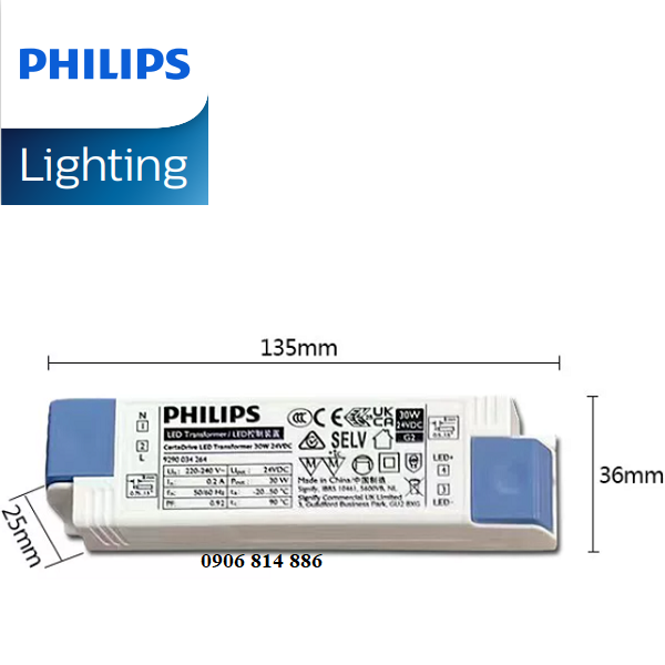 Nguồn 24VDC cho LED dây 30W