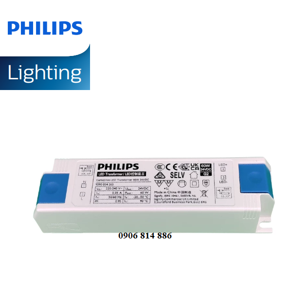 Nguồn Led dây 60W 24VDC Philips